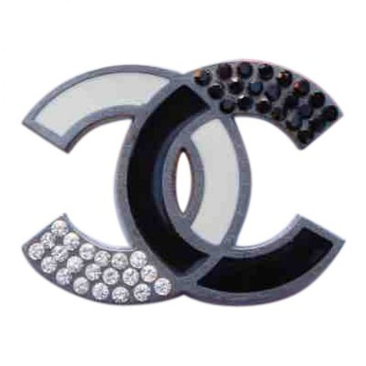 Chanel cc black metal pins & brooches Jewelry