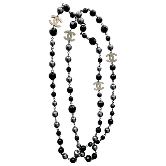 Chanel cc anthracite metal long necklaces Jewelry