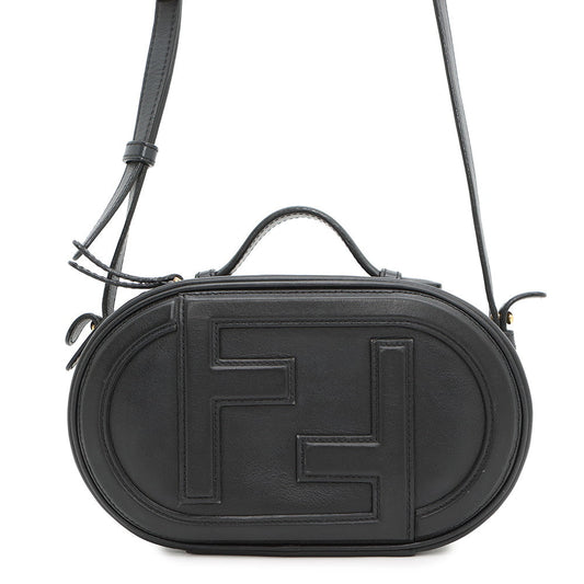 Fendi Shoulder Bag ?Olock Camera Black8BS058 Leather Mini