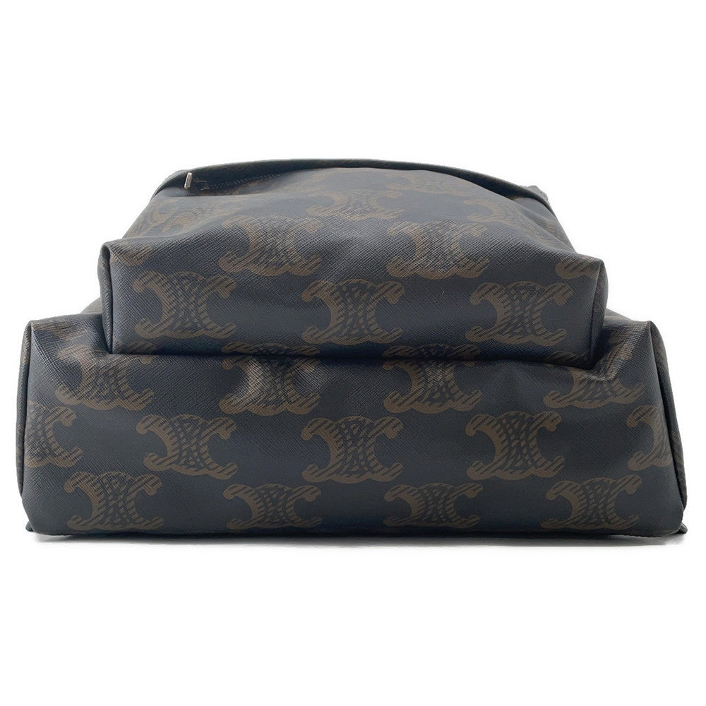 Triomphe Backpack Pvc Handbag Leather Black