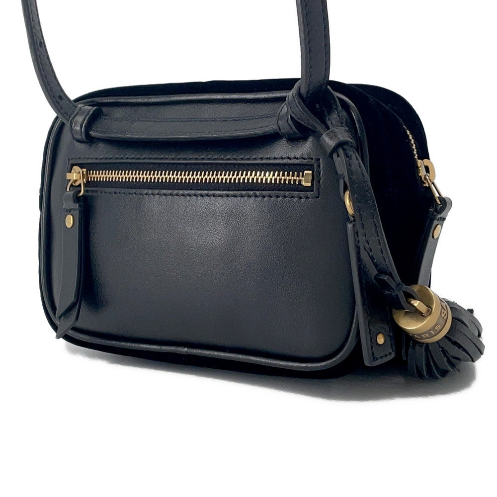 YSL Saint Laurent Paris Lu Camera Belt Bag Black534817 Velour