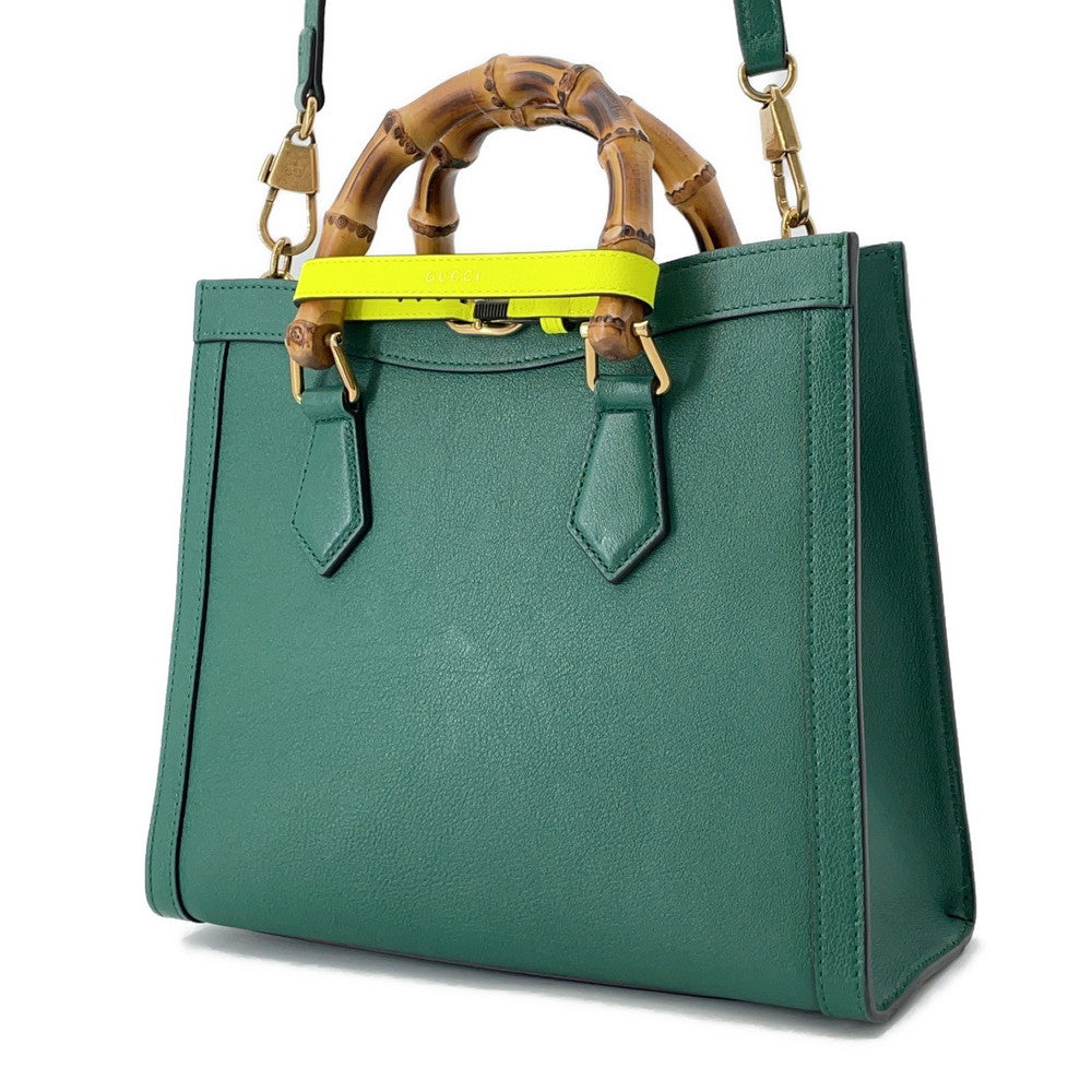 Gucci Diana 2WAY Green660195 Leather Travel Bag
