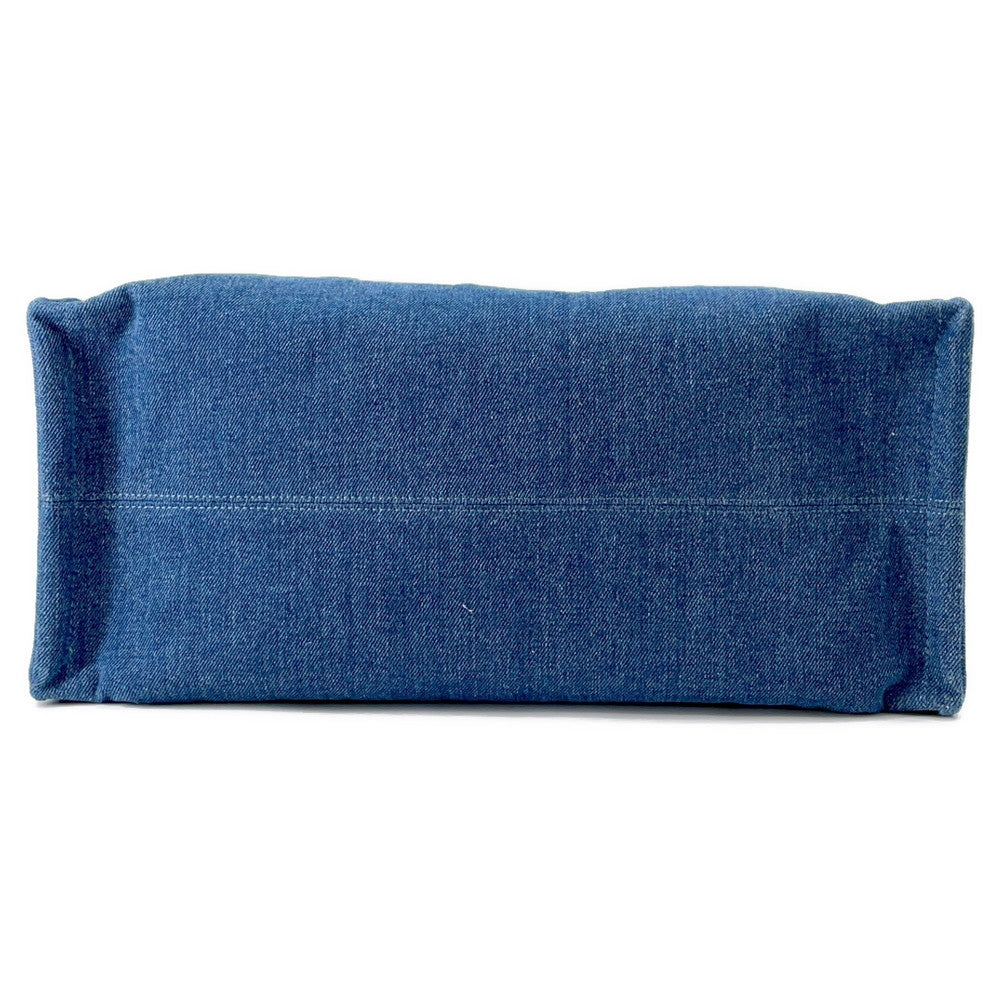Cabas Size Handbag Denim Blue Travel Bag