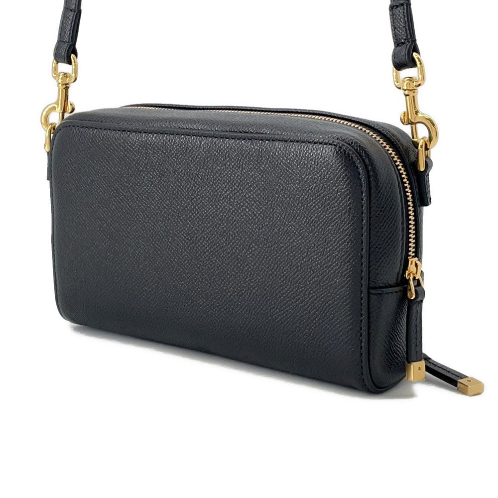 Dior Karo Double Pouch Blacks Ubae Handbag Leather Travel Bag