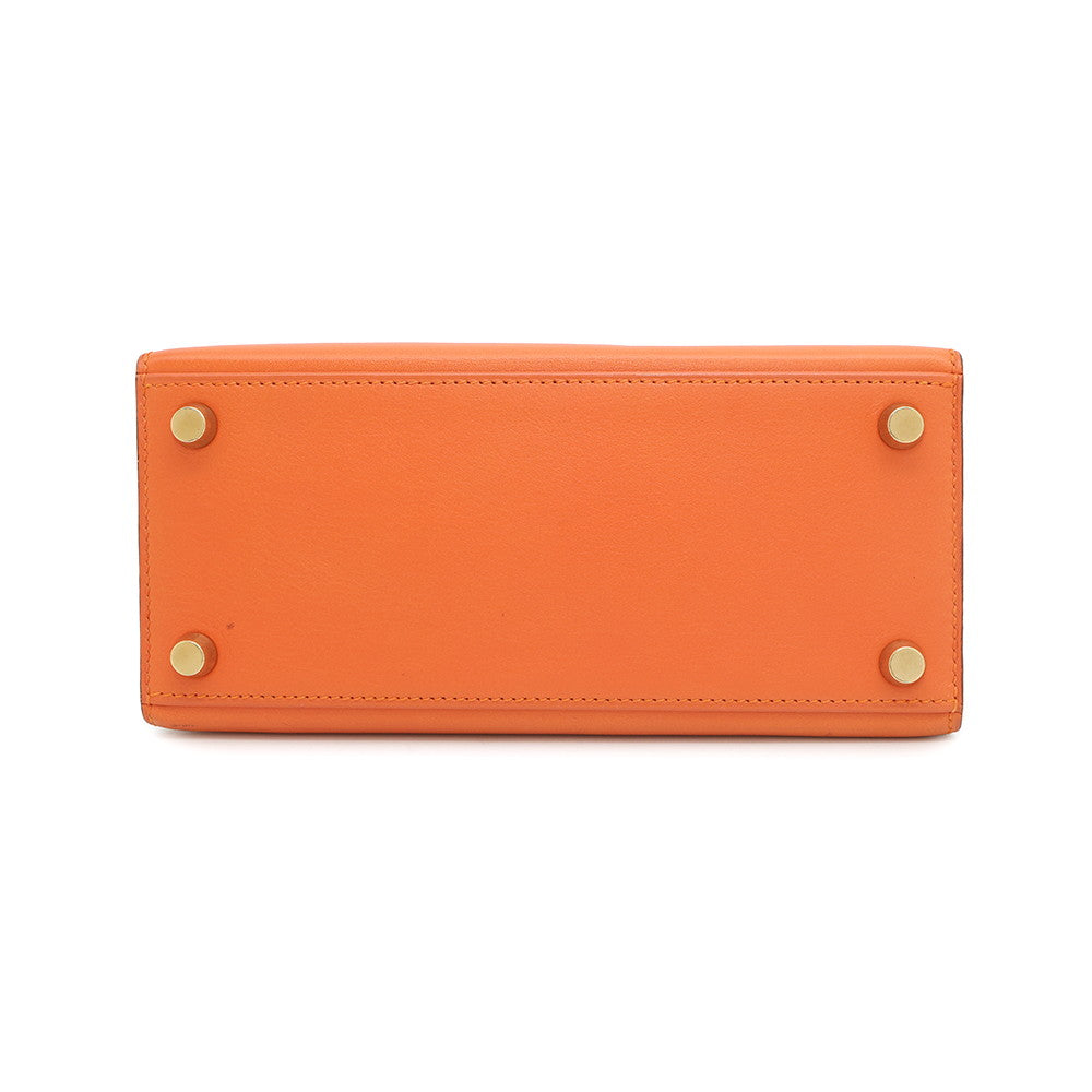 Kelly Orange Gulliver Size Handbag Mini Travel Bag