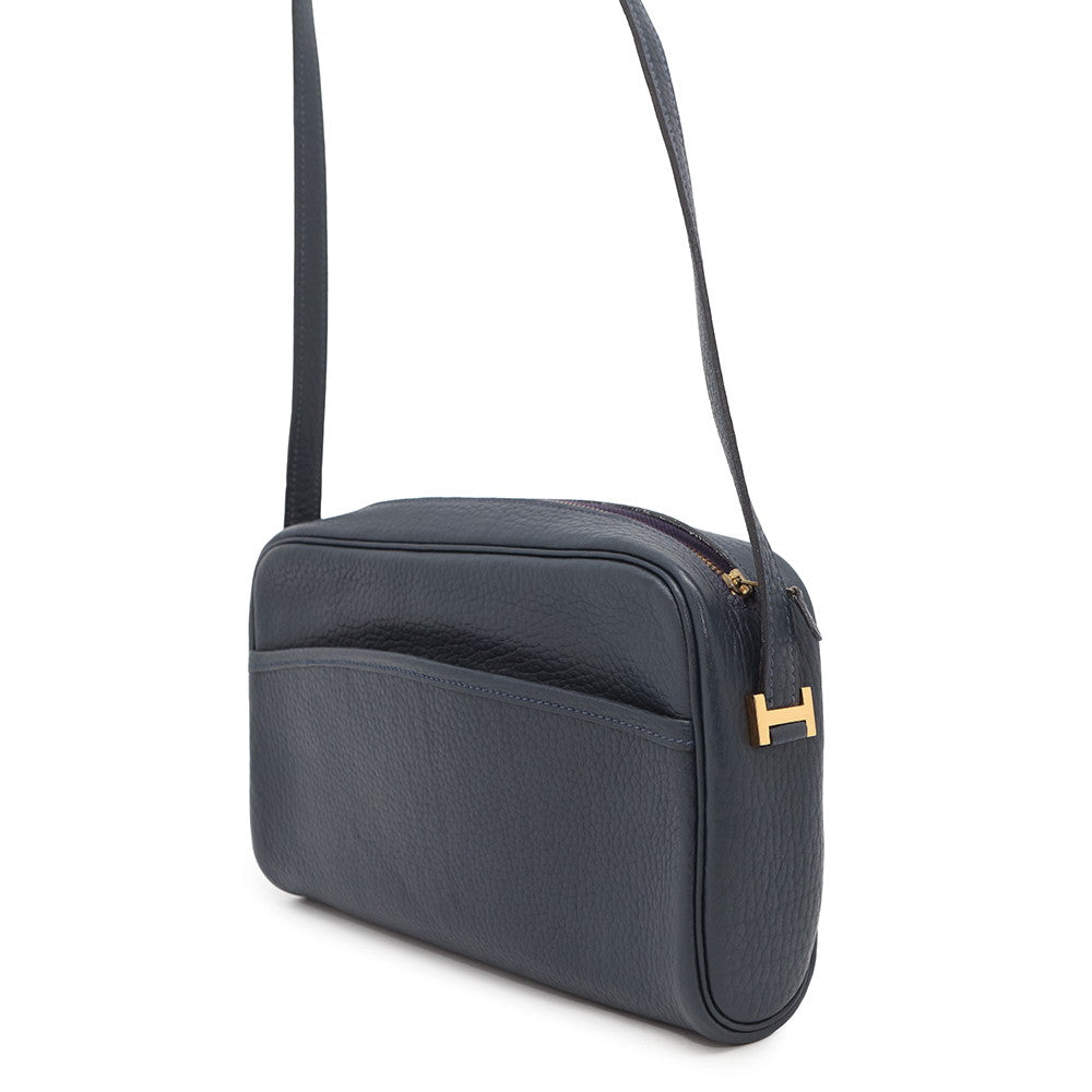 Golf Tee Shoulder Bag Navy Fjord Leather