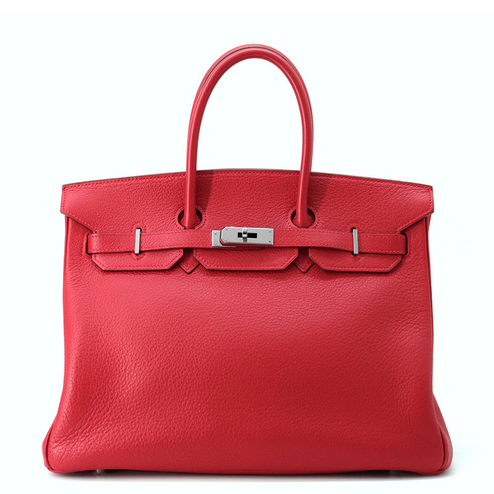 Birkin Rouge Casaque Taurillon Clemence Size Handbag Travel Bag
