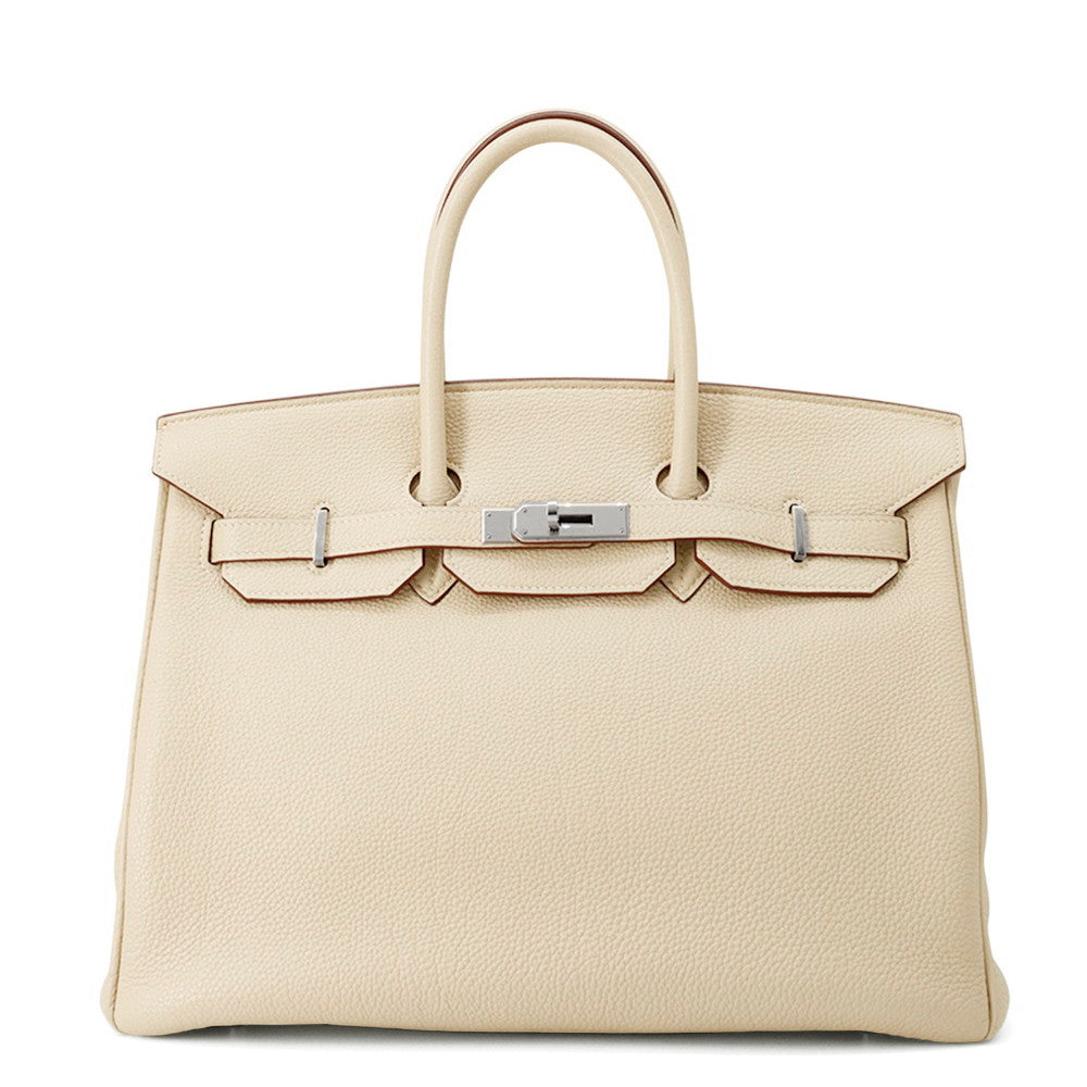 Birkin Parchement Togo Size Handbag Leather Travel Bag