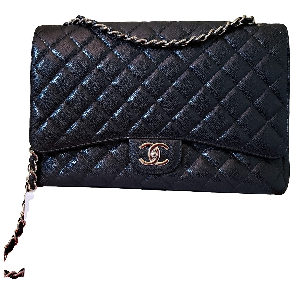 timeless/classique black leather handbag 128