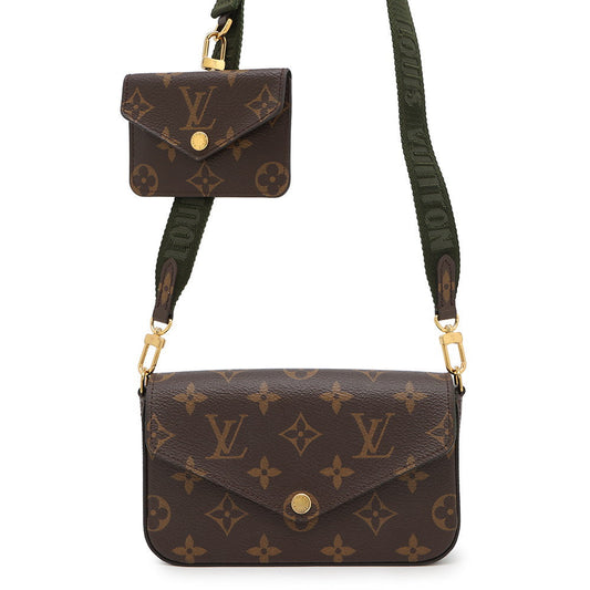 Louis Vuitton Multiie Pochette GreenM80091 Monogram Clutch Bag 2