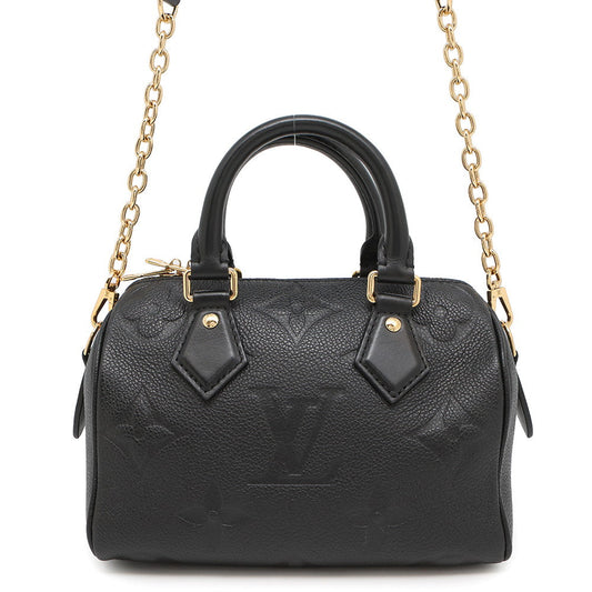 Louis Vuitton Speedy Bandouliere NoirM58953 Monogram Leather Empreinte Handbag