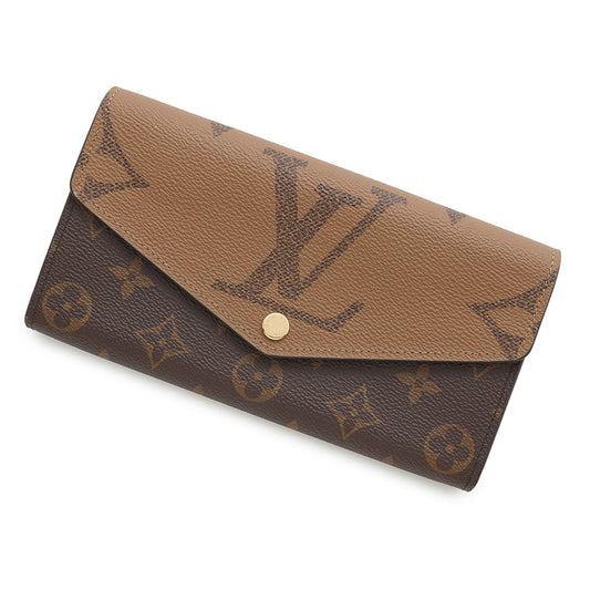Louis Vuitton Portefeuille Sarah NoirM80726 Reverse Monogram Canvas Handbag
