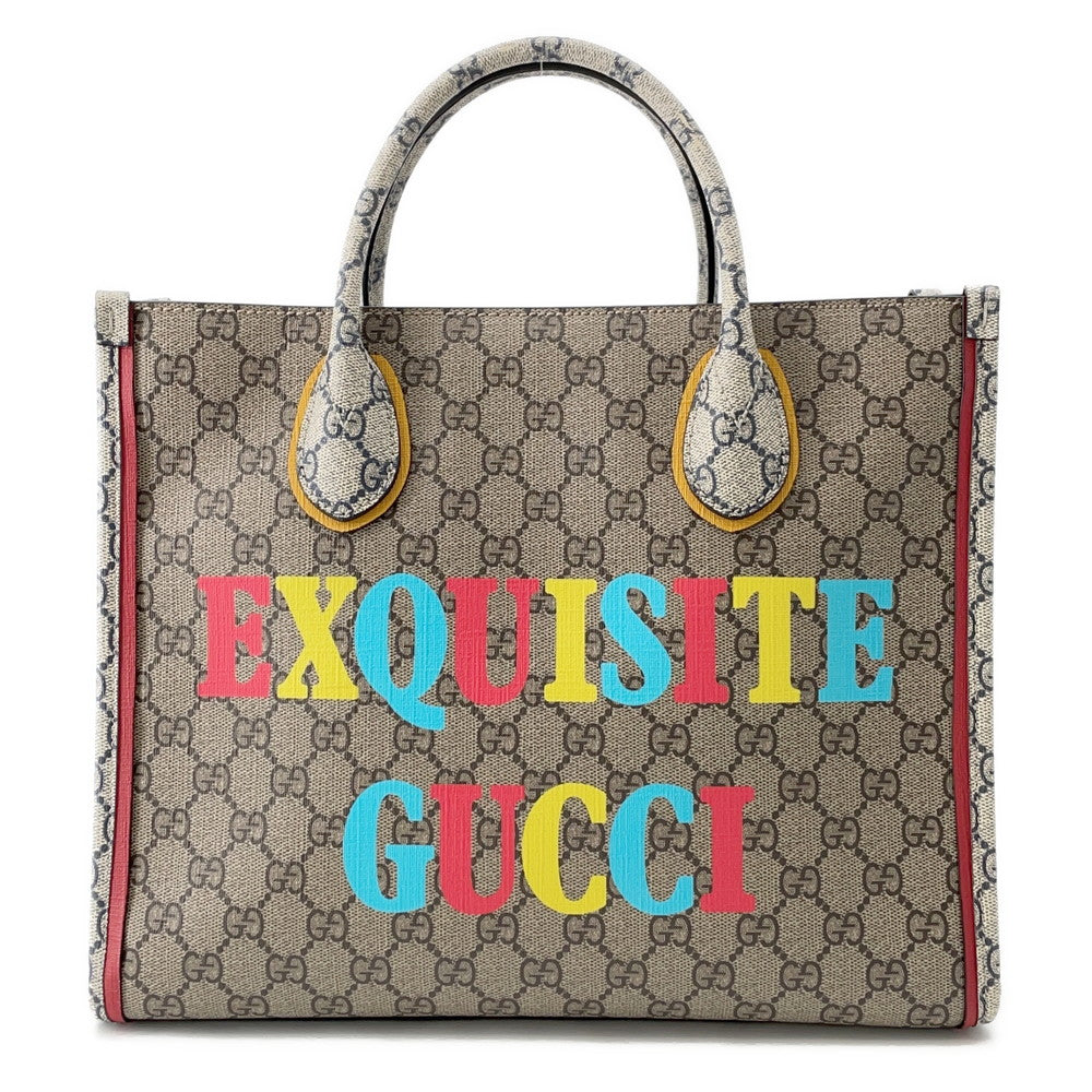 Gucci Tote Bag Multicolor680956 Pvc Beige