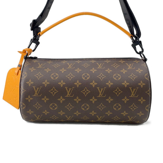 Louis Vuitton Soft Polochon NoirM46691 Macassar Monogram Canvas Handbag