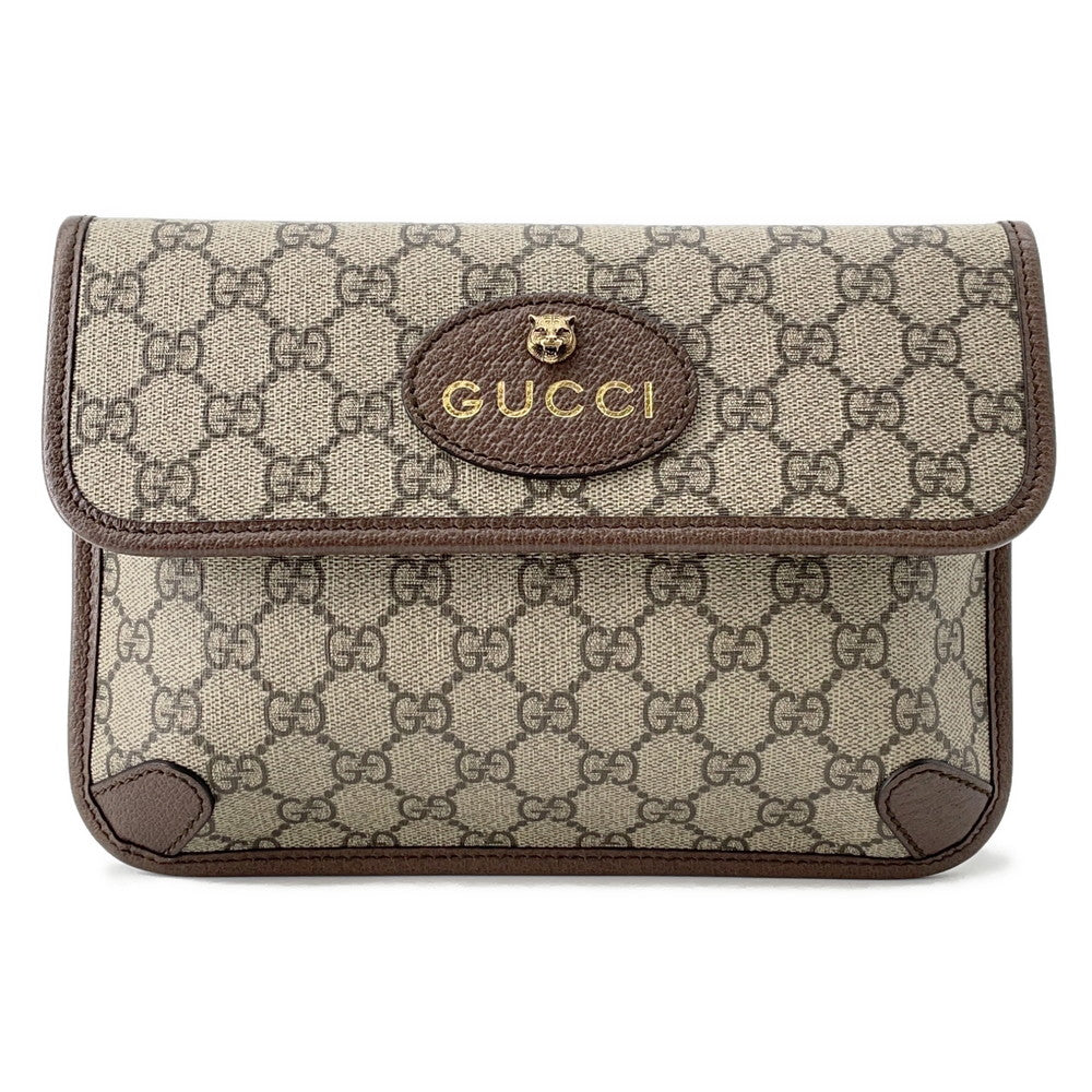 Gucci GG Supreme Neo Waist Brown493930 Canvas Travel Bag