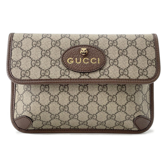 Gucci GG Supreme Neo Waist Brown493930 Canvas Travel Bag