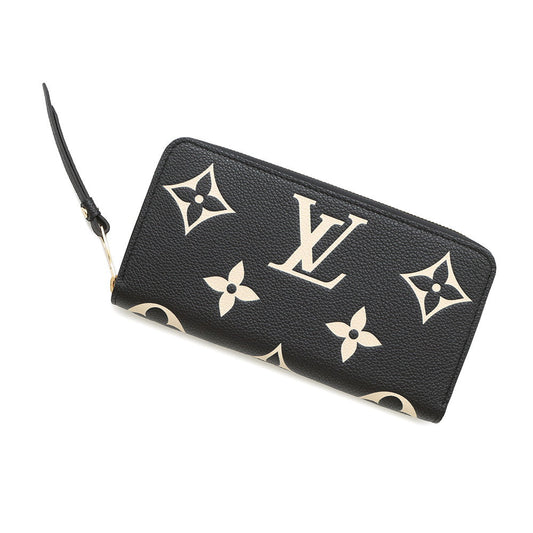 Louis Vuitton Zippy BeigeM80481 Bicolor Monogram Empreinte Leather Noir Wallet Case