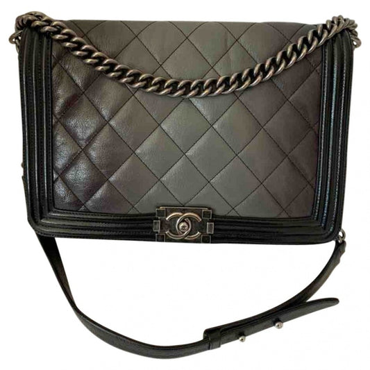 boy grey leather handbag Classic