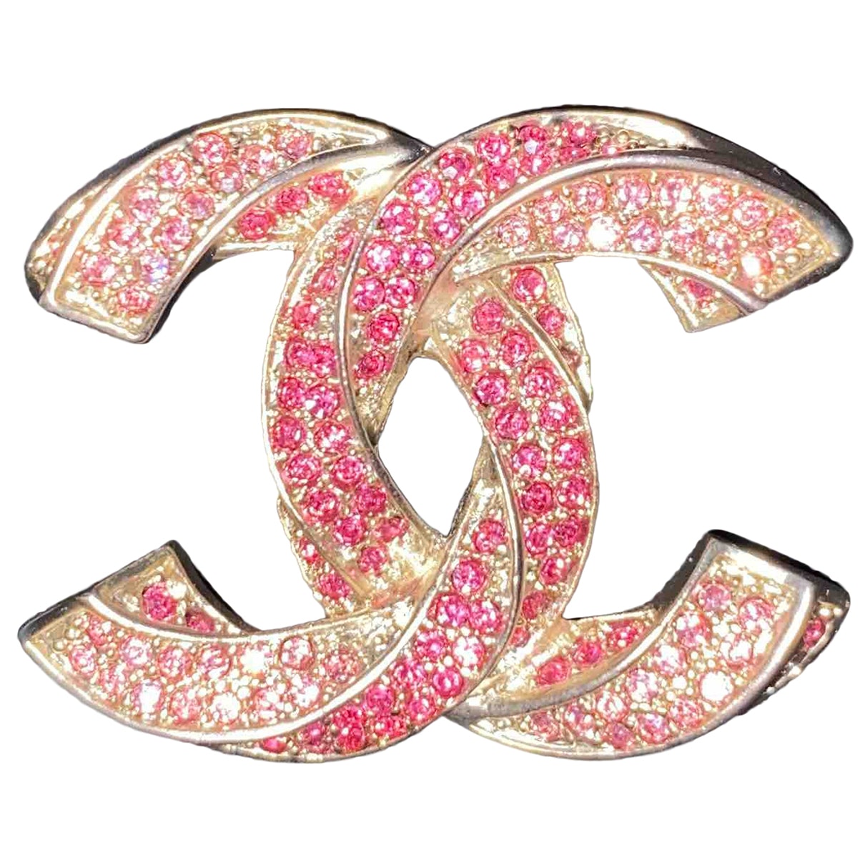 Chanel cc pink steel pins & brooches Jewelry