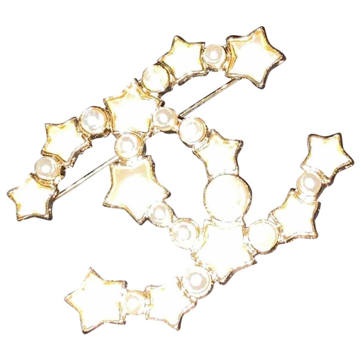 Chanel cc gold steel pins & brooches Jewelry