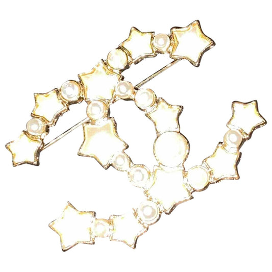 Chanel cc gold steel pins & brooches Jewelry