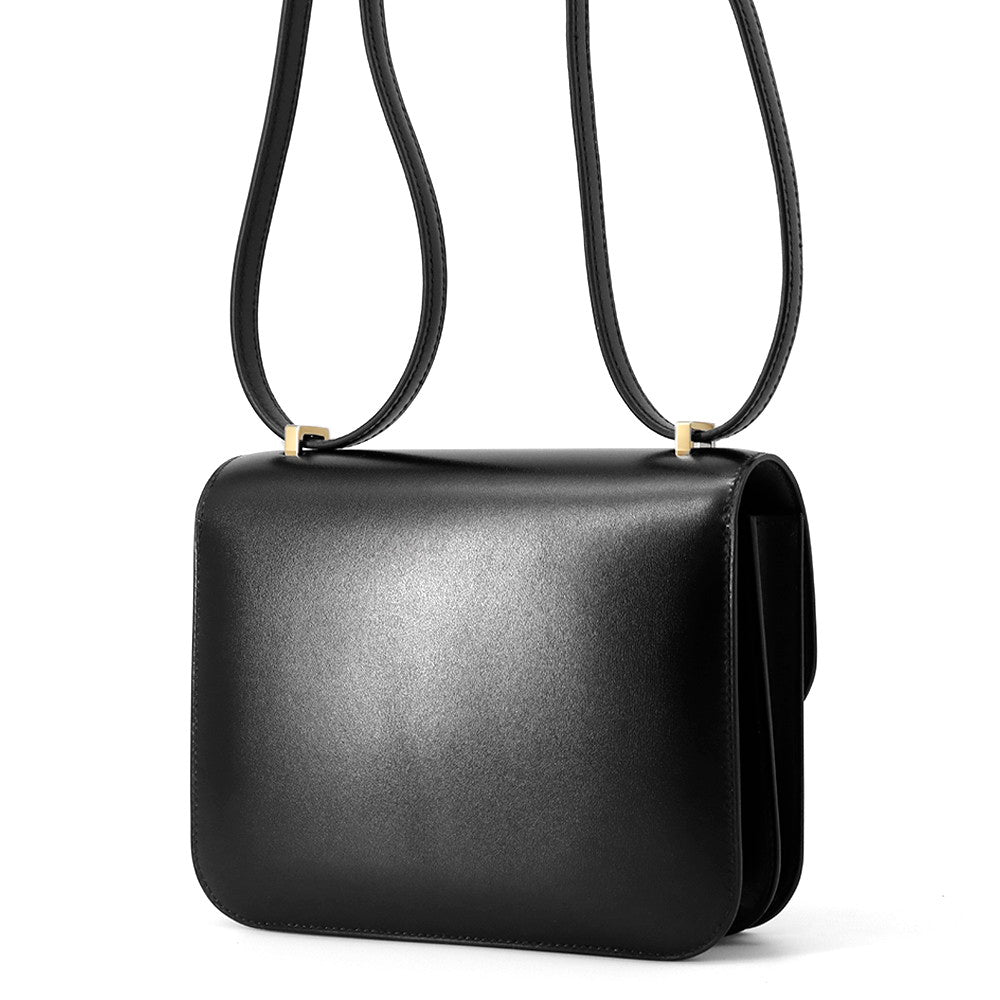 Constance Miroir Box Calf Size Mini Handbag Leather Black Travel Bag