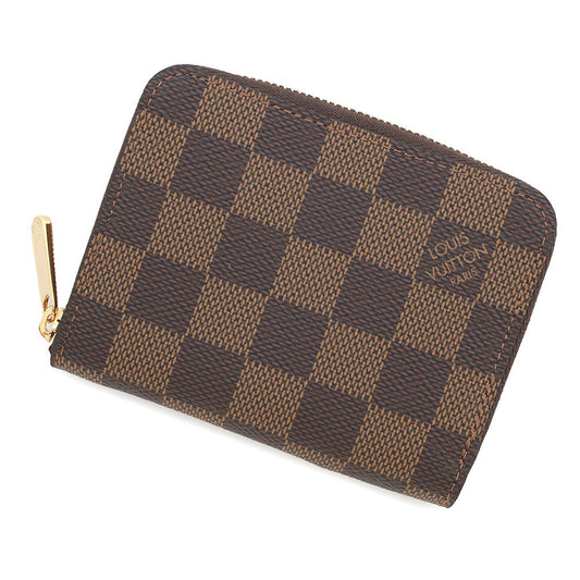 Louis Vuitton Zippy Coin Purse BrownN63070 Ebene Damier Canvas Wallet Case