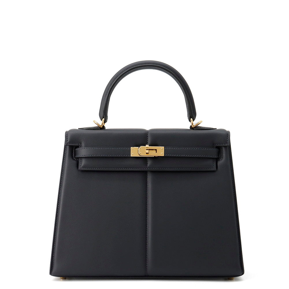 Kelly Padded Caban Swift Size Handbag Leather Travel Bag