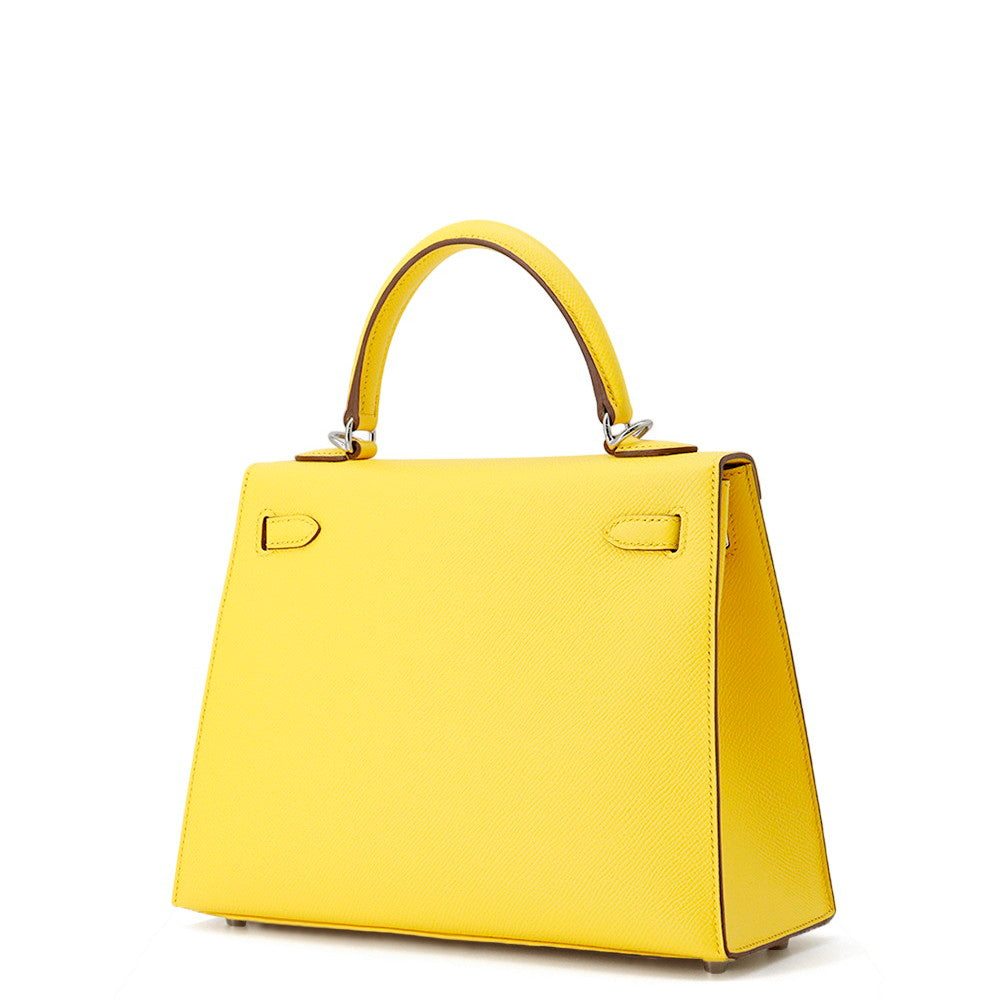 Kelly Outside Jaune De Naples Epsom Size Travel Bag