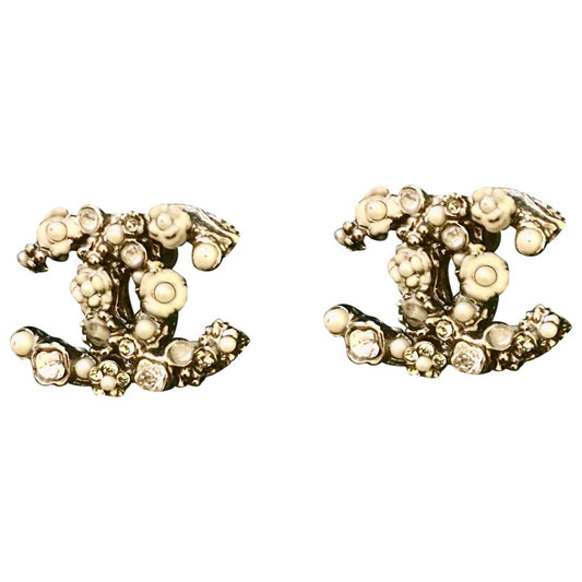 cc silver metal earrings Jewelry Evening