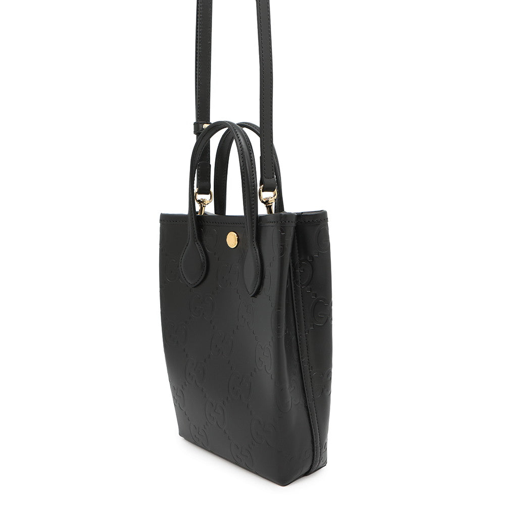 Gucci GG Super 2WAY Black790133 Leather Mini Bag