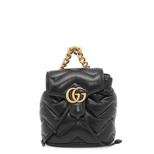 Gucci GG Marmont Backpack Black777253 Leather Mini