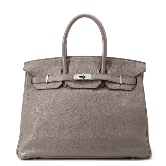 Birkin Etain Taurillon Clemence Size Handbag Travel Bag
