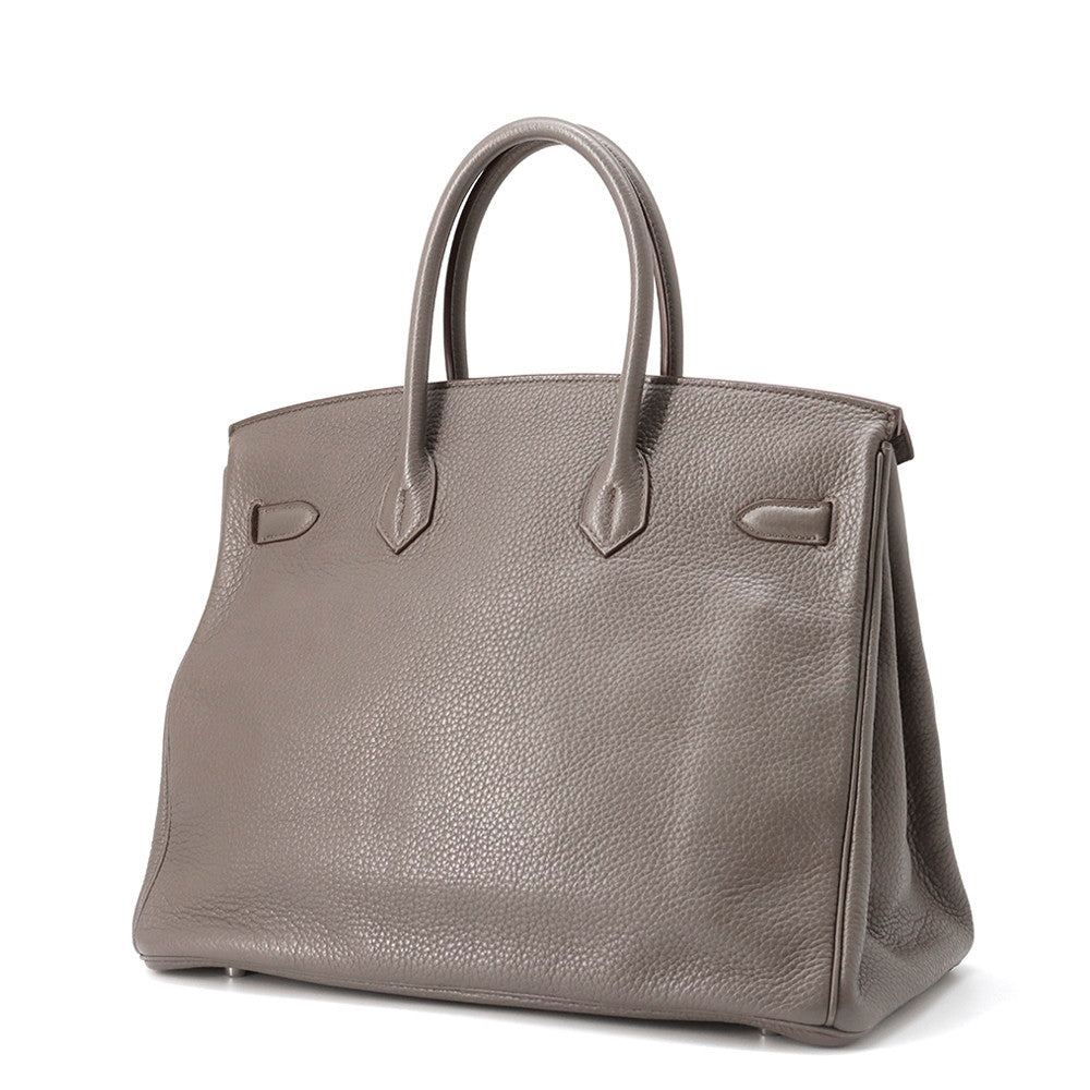 Birkin Etain Taurillon Clemence Size Handbag Travel Bag