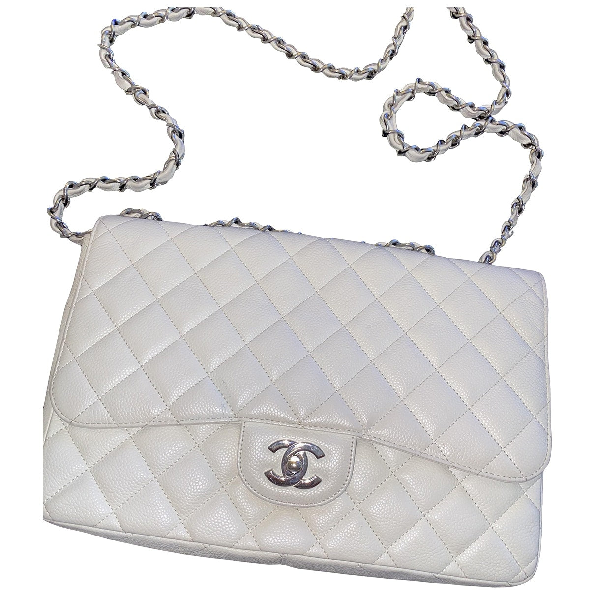timeless/classique white leather handbag Polished
