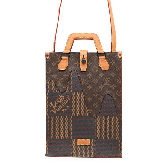Louis Vuitton NIGOCollaboration NoirN40355 Ebene Giant Monogram Damier Canvas Tote Bag