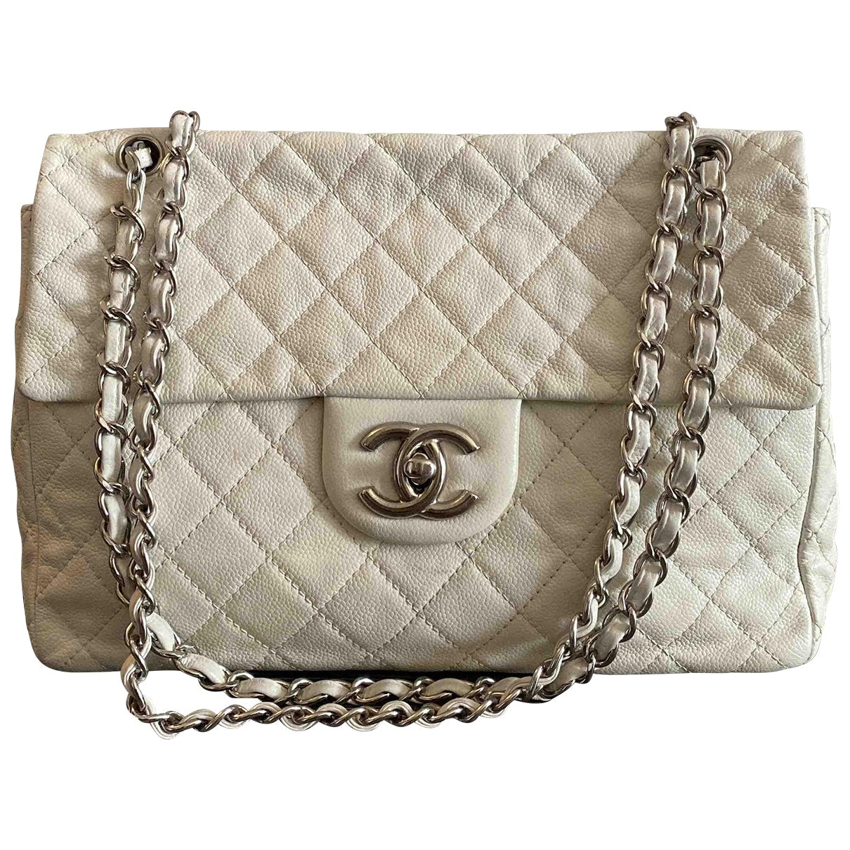 timeless/classique white leather handbag Elegant