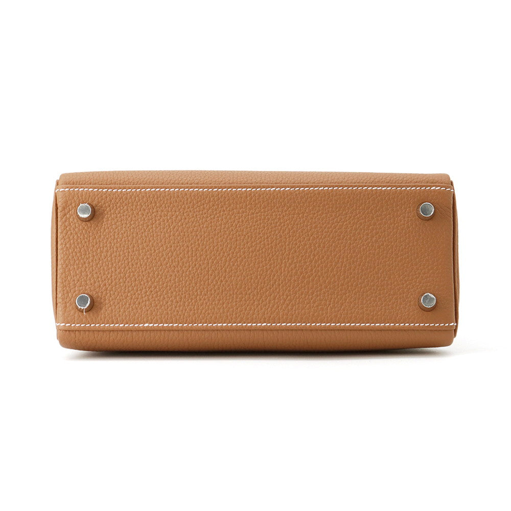Kelly Retourne Sewing Togo Size Handbag Leather Gold Travel Bag