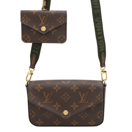 Louis Vuitton Multiie Pochette GreenM80091 Monogram Clutch Bag 3