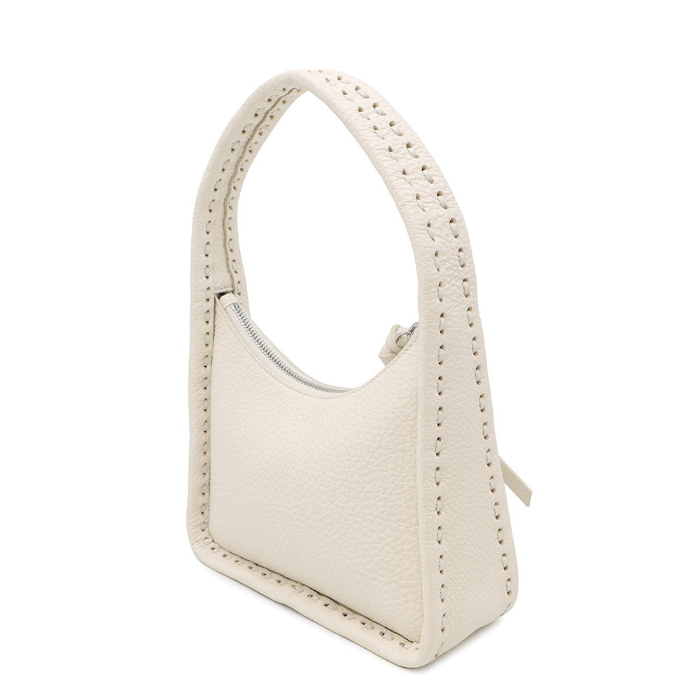 Fendi Fendsens Selleria Handbag Off White8Bs094 Leather Mini Travel Bag