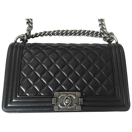 boy black leather handbag Evening