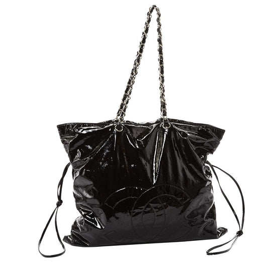 black patent leather handbag Elegant