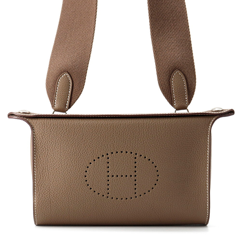 Videpoches Etoupe Togo Handbag Leather Travel Bag