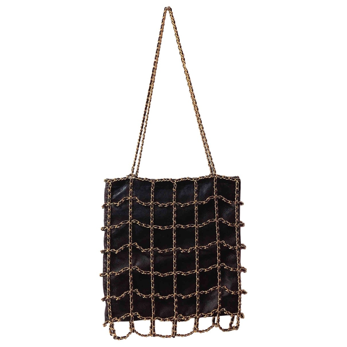 black leather handbag Signature Heritage