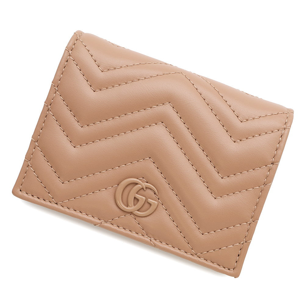 Gucci GG Marmont Beige466492 Leather Wallet Case