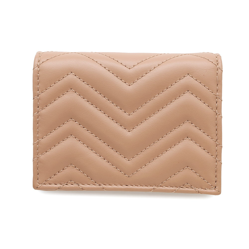Gucci GG Marmont Beige466492 Leather Wallet Case