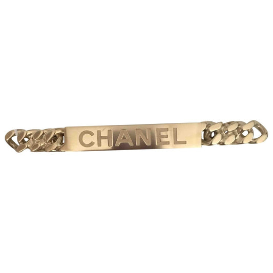 Chanel gold metal hair accessories