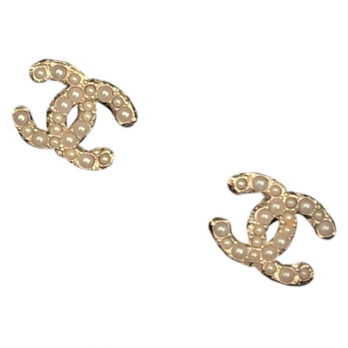 Chanel cc gold pearls earrings Jewelry