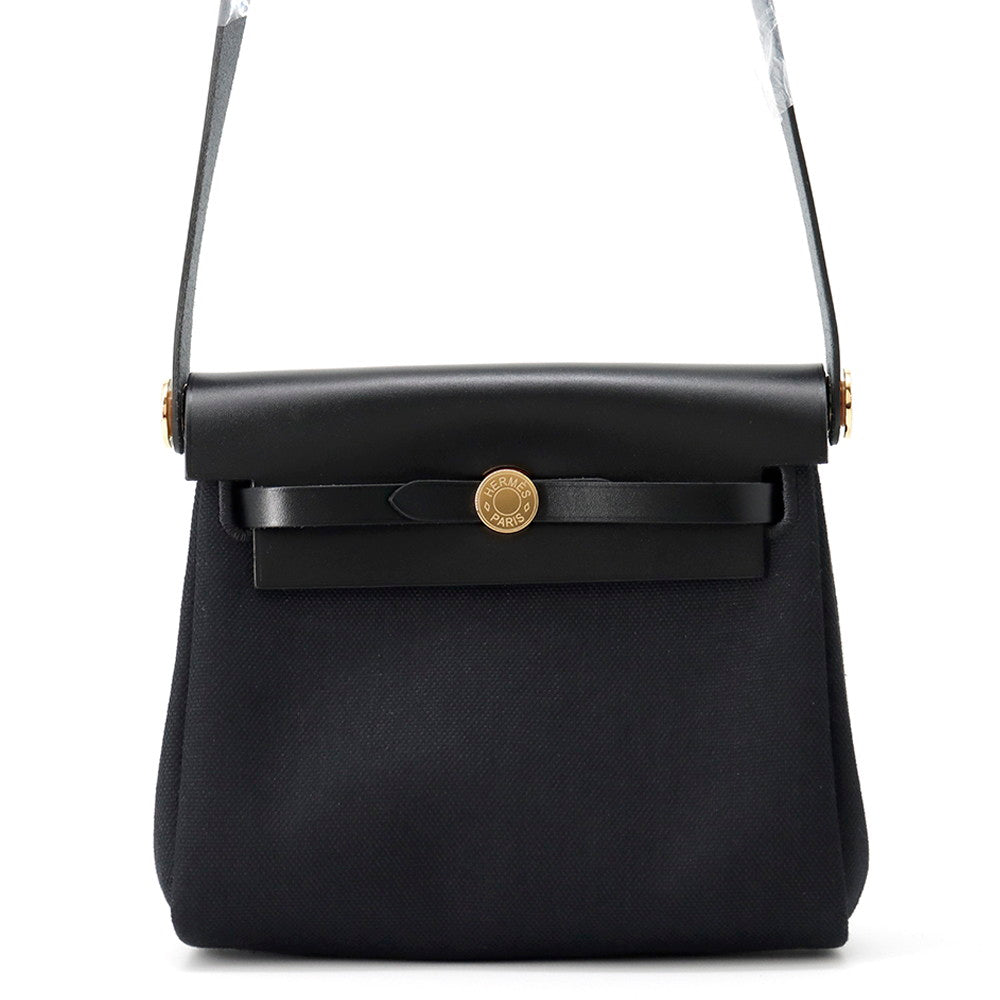 Herbag Zip Toile H Viking Vache Hunter Leather Black Travel Bag Size Mini