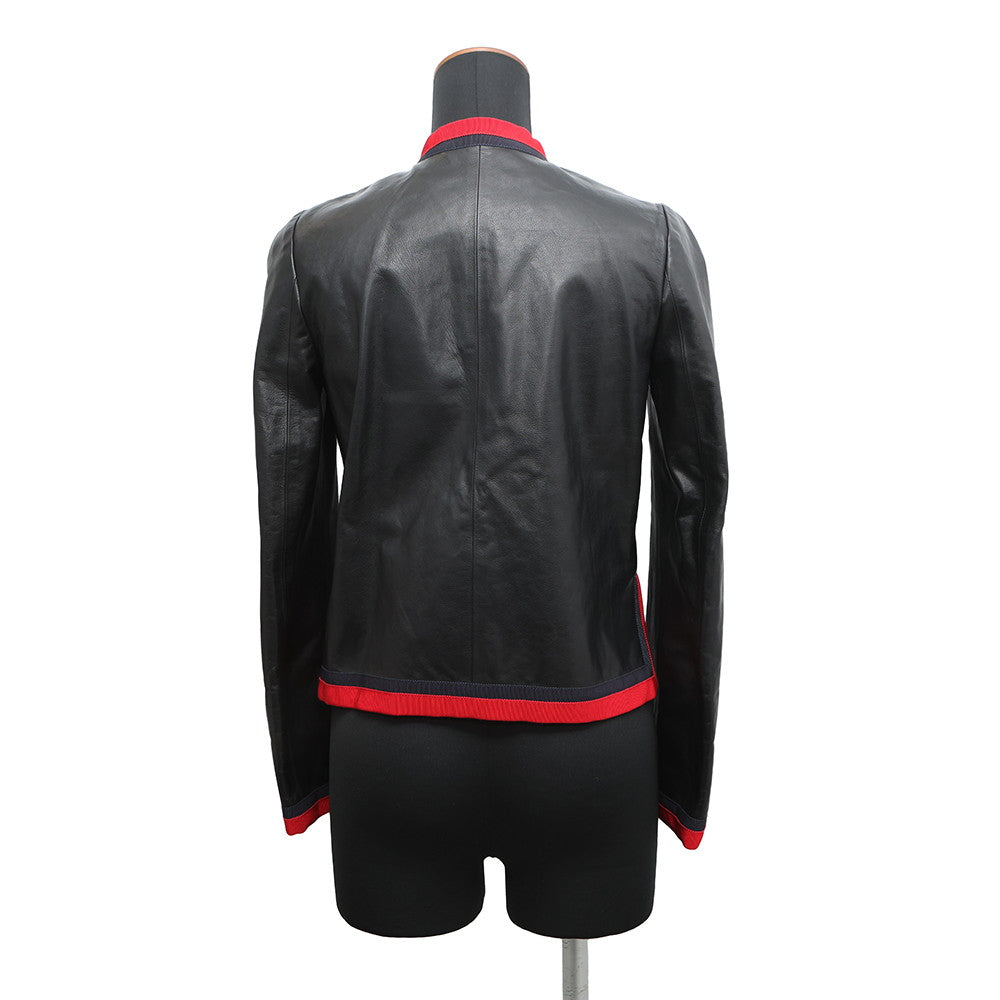 Gucci Jacket Size 36 Cotton100 Leather Black Red Navy Apparel